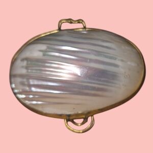 Vintage 1950's Pearl & Brass Trinket Box